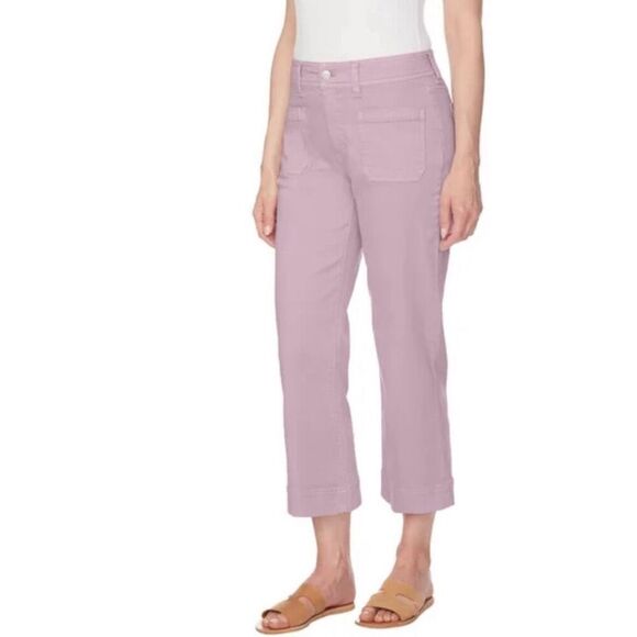 BUFFALO David Bitton Women’s Crop Pant Brigette Size 12 High Rise Soft Lilac NWT - Picture 2 of 9